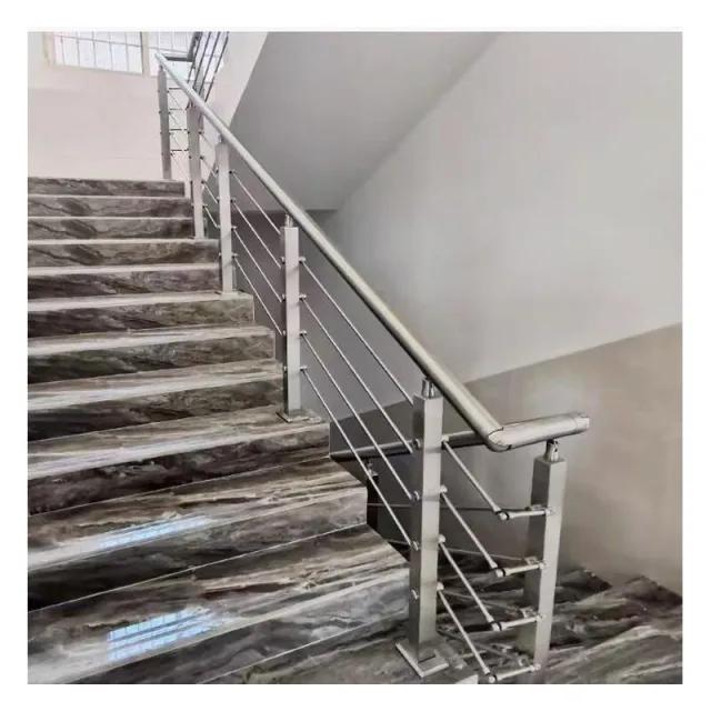 Sistema de escalera de acero inoxidable con cuatro travesaños, Ø50.8/50×50 mm, 850 mm