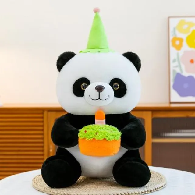 Panda de cumpleaños · Peluche · 40 cm