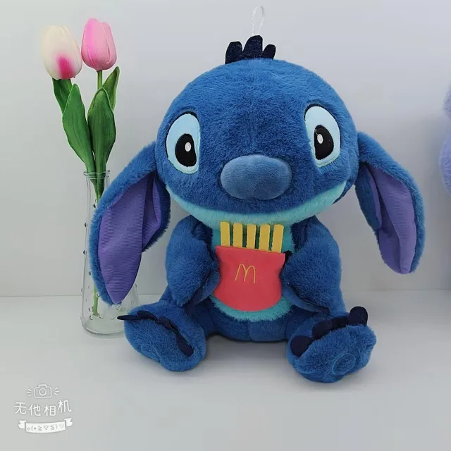 Stitch com batatas fritas · Pelúcia · 30 cm