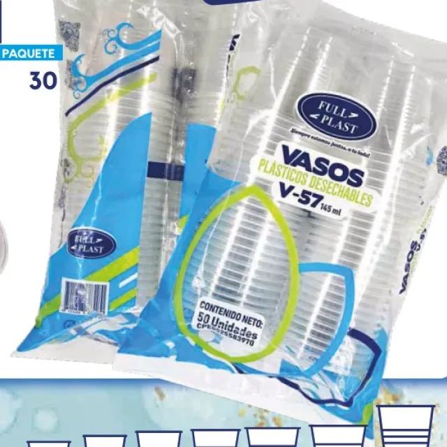 FULL PLAST Premium透明一次性杯 145 ml / 50