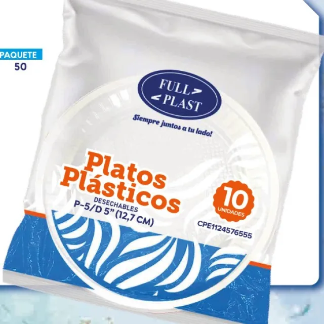 FULL PLAST 一次性塑料盘 P-5 / 12.7 cm