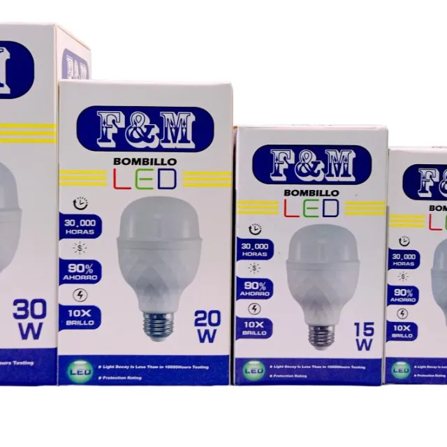 F&M LED灯泡 10 W 白盒